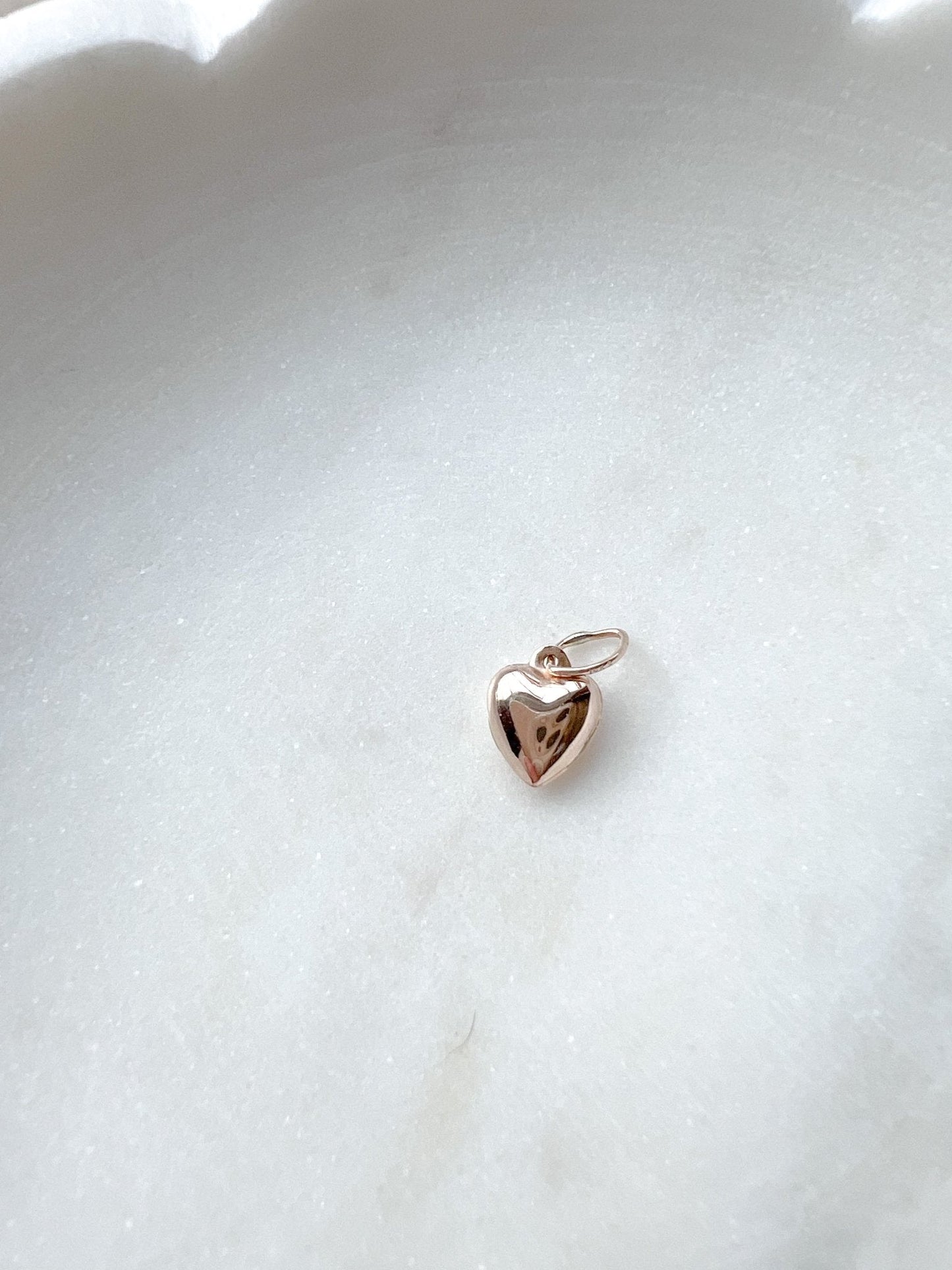 14k yellow gold Puffy Heart Charm - Madison+Barrett