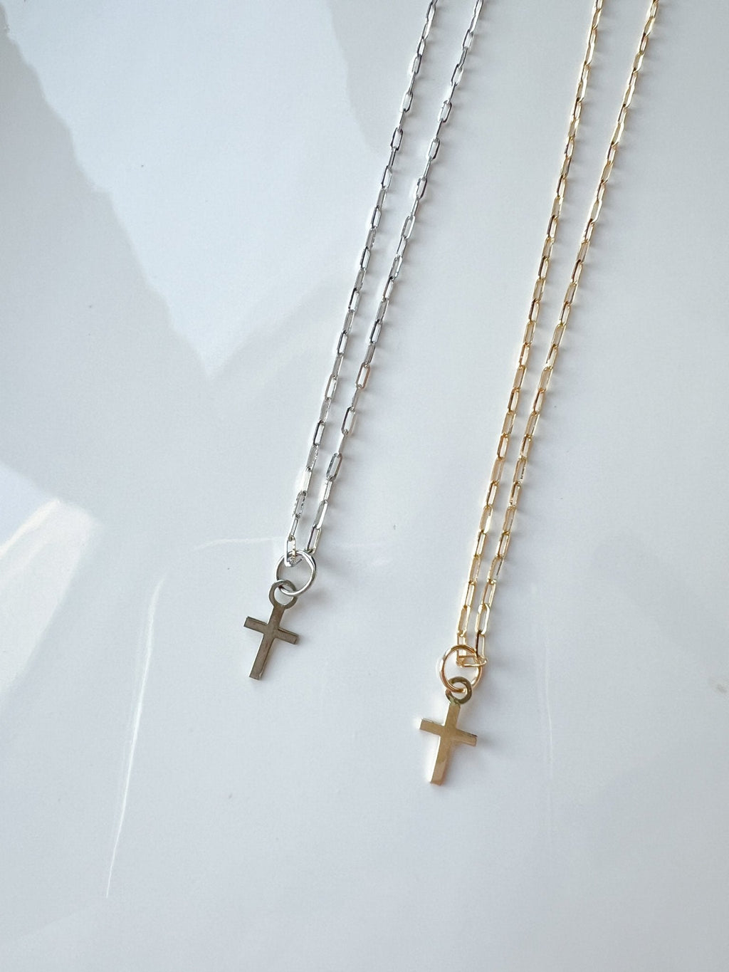14k tiny cross necklace - Madison+Barrett