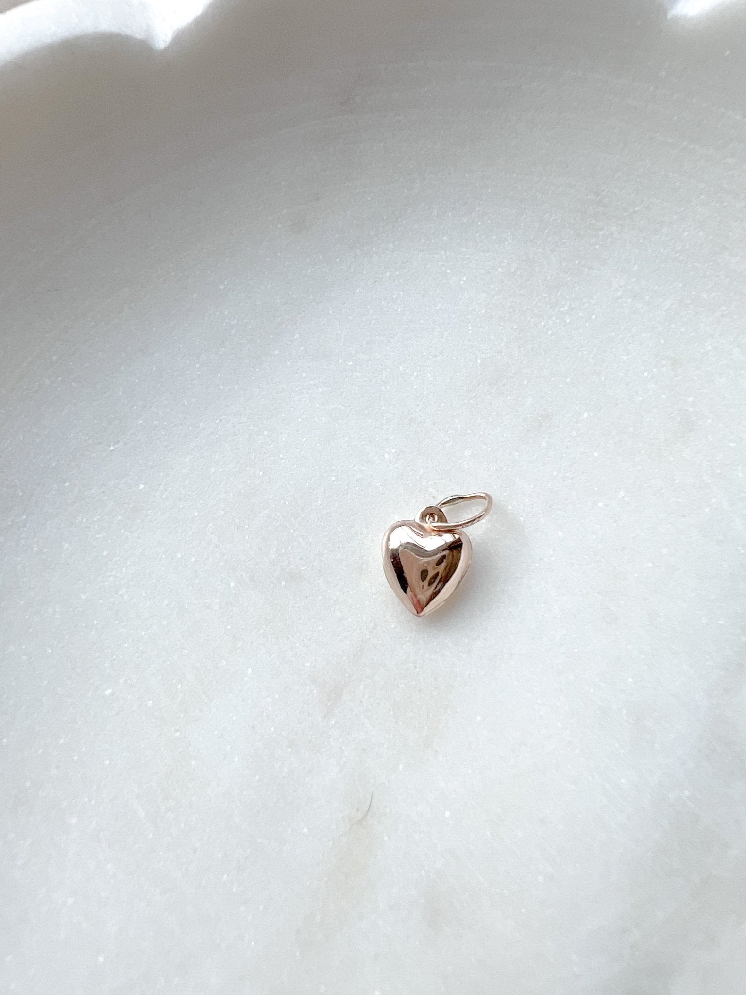 14k yellow gold Puffy Heart Charm - Madison+Barrett