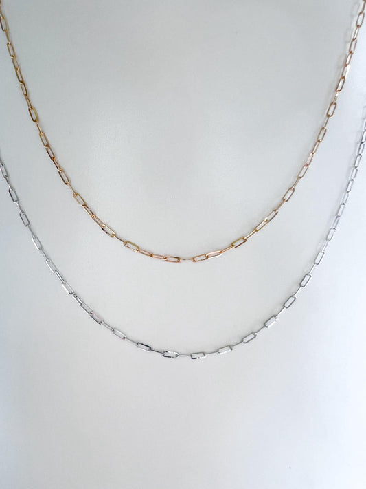 Tiny Paperclip Necklace