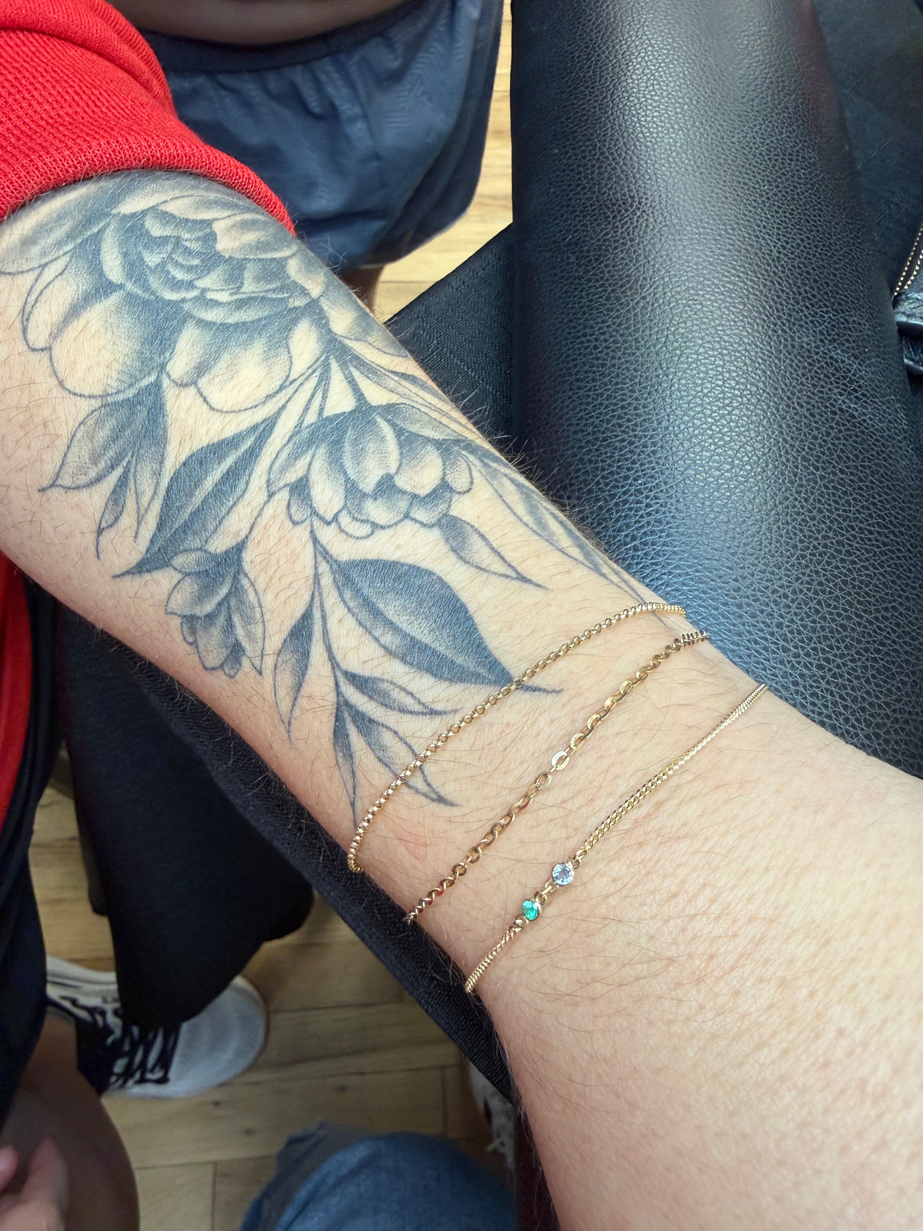 14k Bezel Gemstone Connector