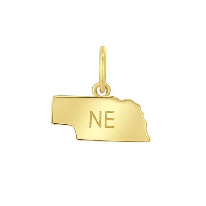 14k Gold State Charms