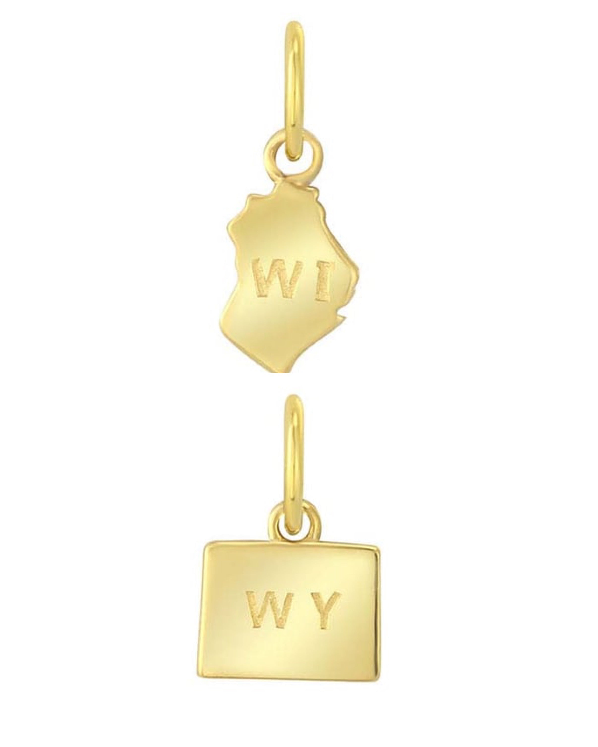 14k Gold State Charms