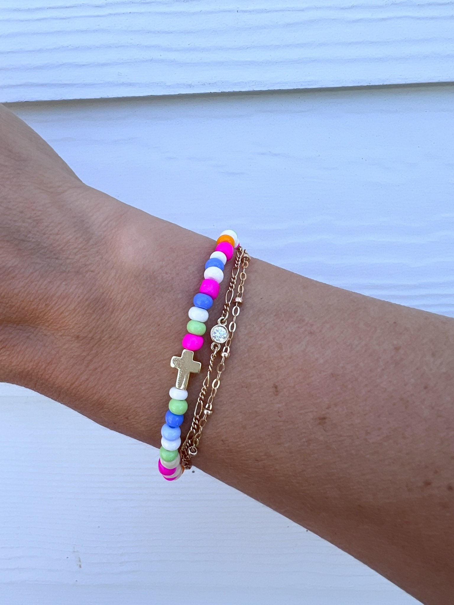 Color Pop Gold Cross - Madison+Barrett