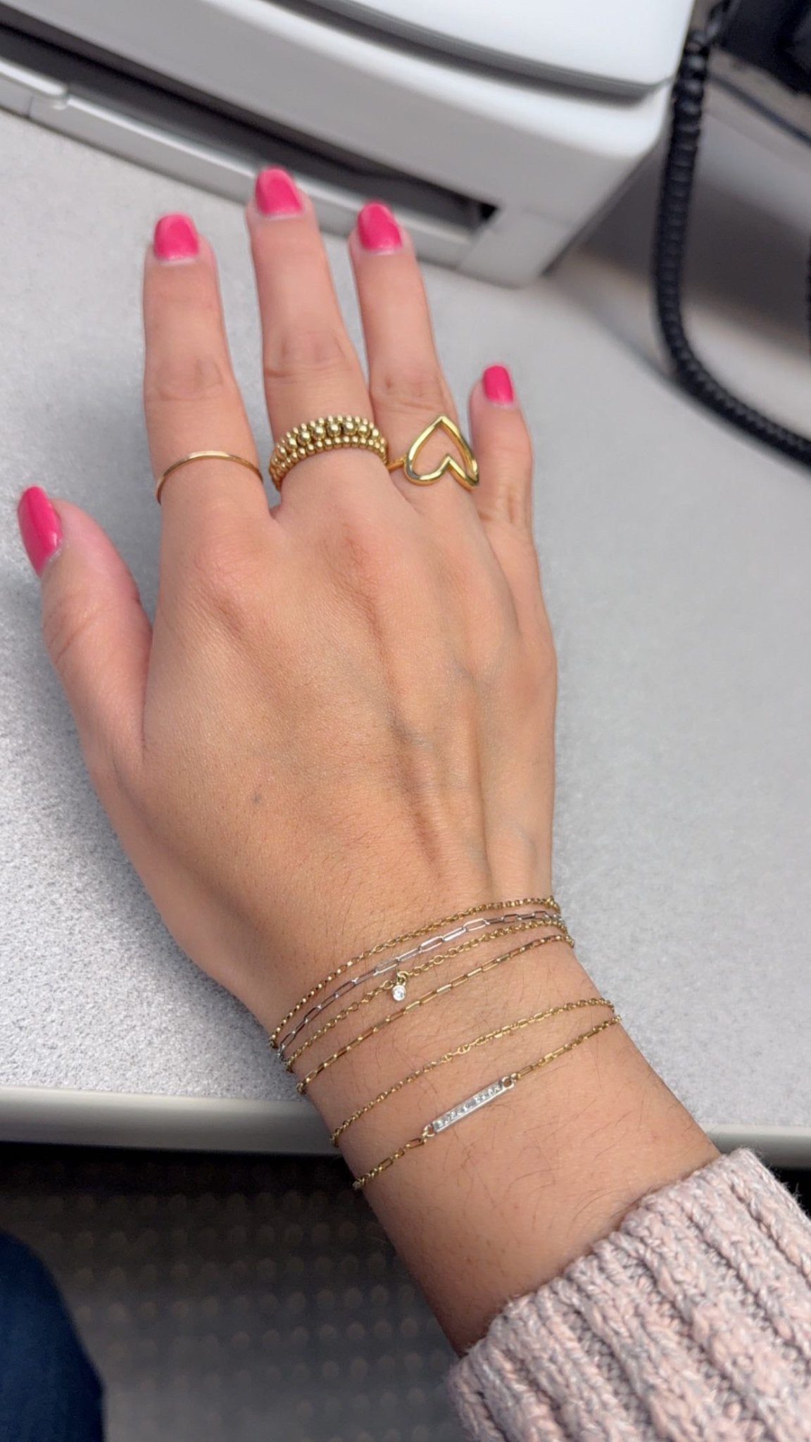 Gold Filled Beaded Rings - Madison+Barrett