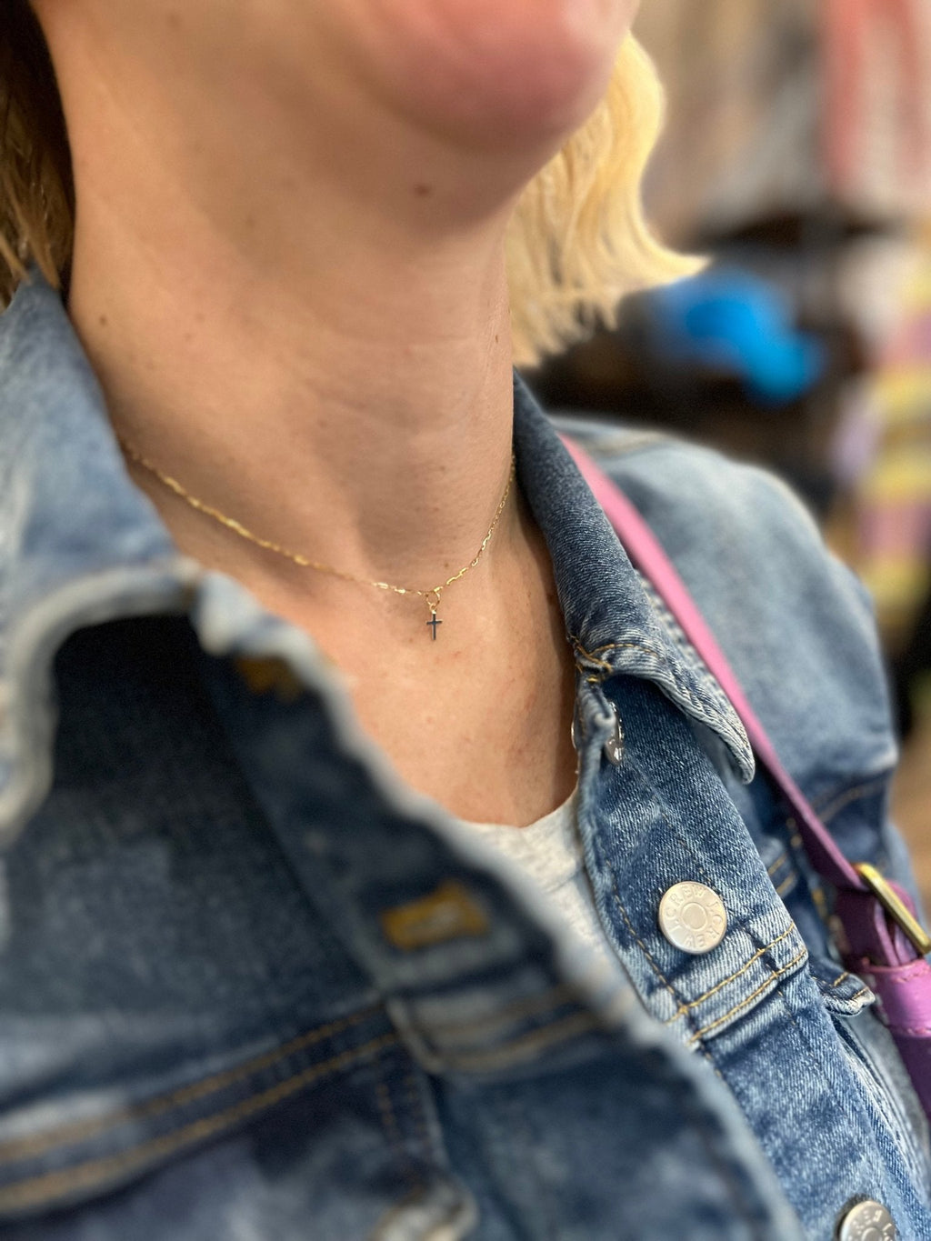 Tiny Paperclip Necklace - Madison+Barrett