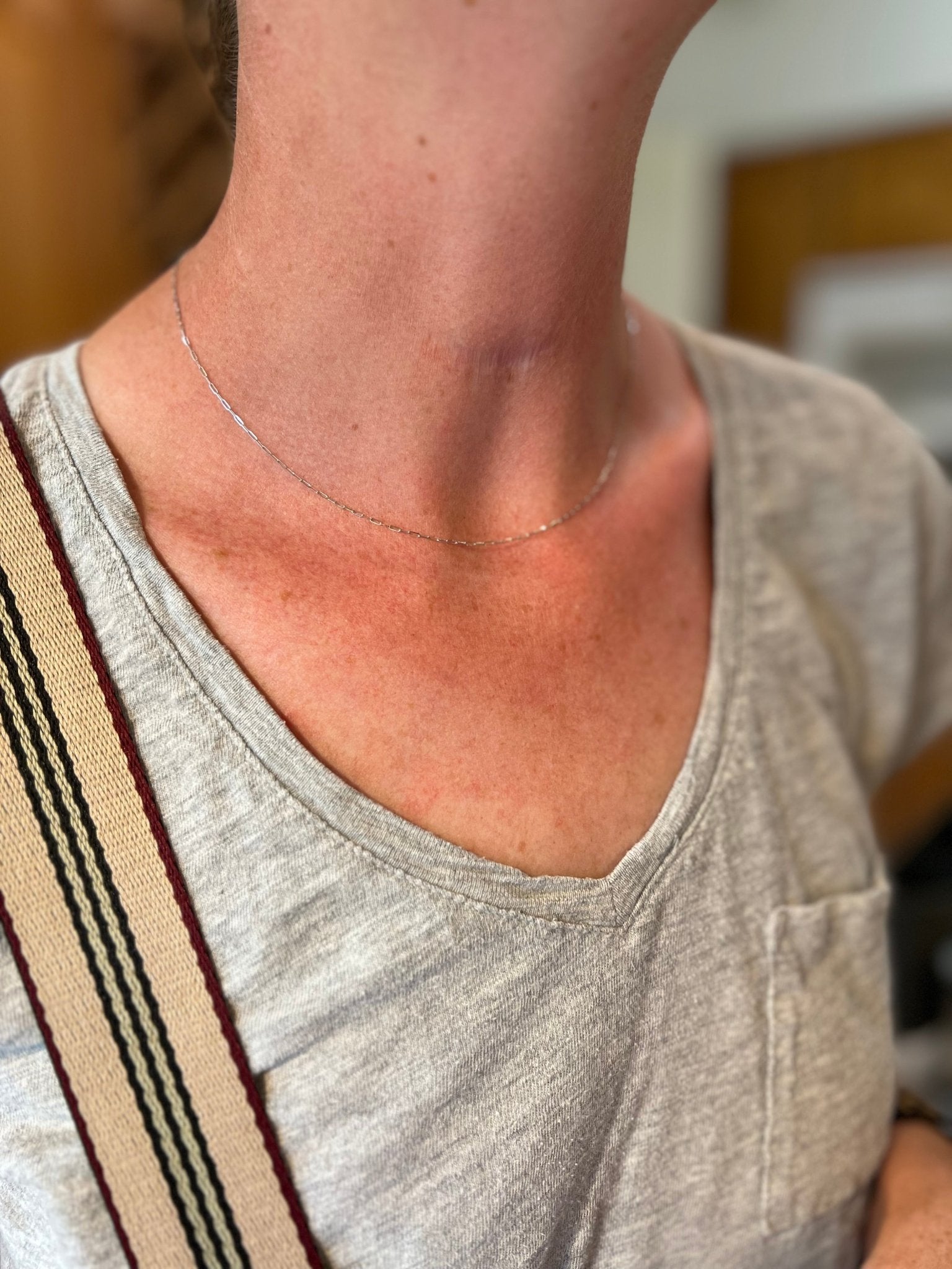 Tiny Paperclip Necklace - Madison+Barrett