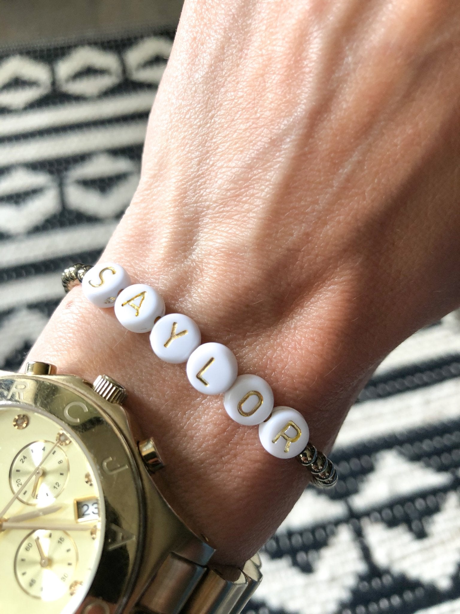Golden Custom Name Bracelets - Madison+Barrett