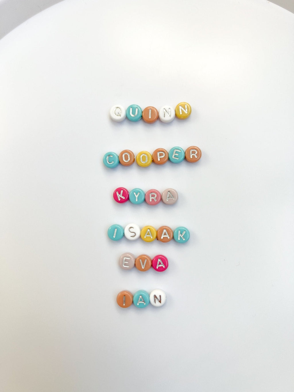 Muted Multi Color Custom Name/Initial Bracelet - Silver - Madison+Barrett